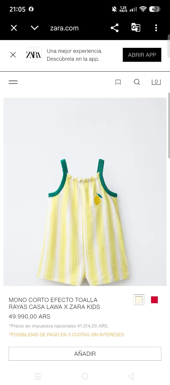 Zara · Talle 6 años / 116 cm