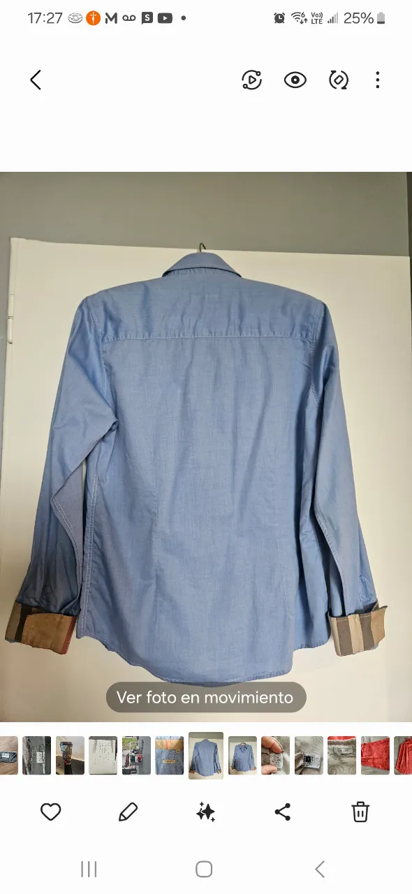 Camisa Burberry · Talle L