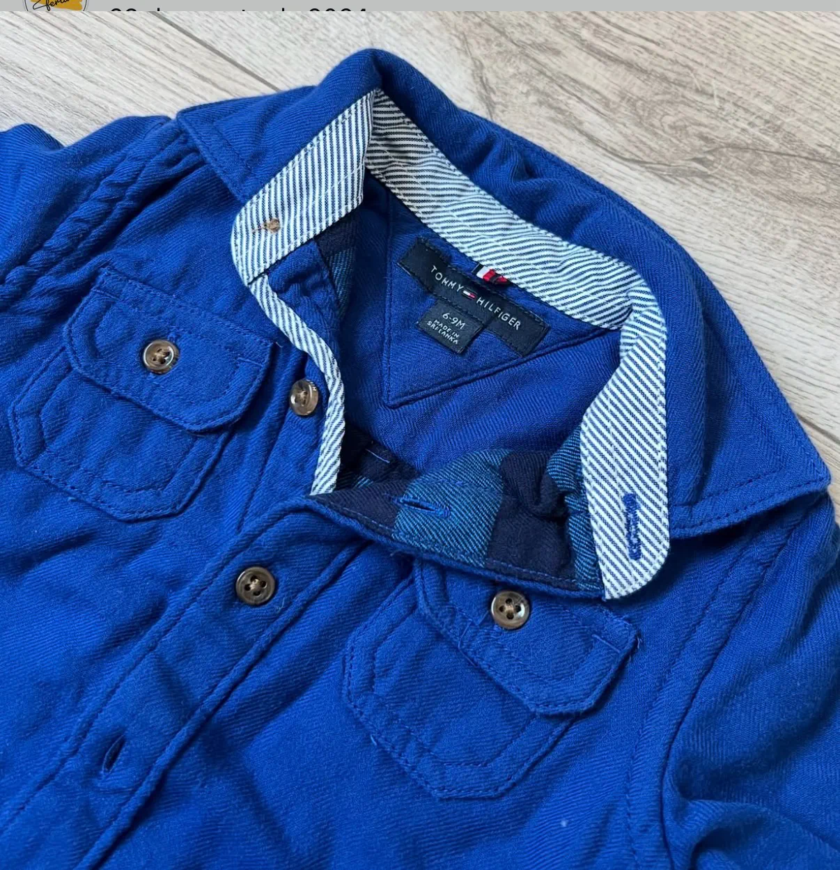 Camisa manga larga Tommy Hilfiger · Talle 6-9 meses / 68 cm