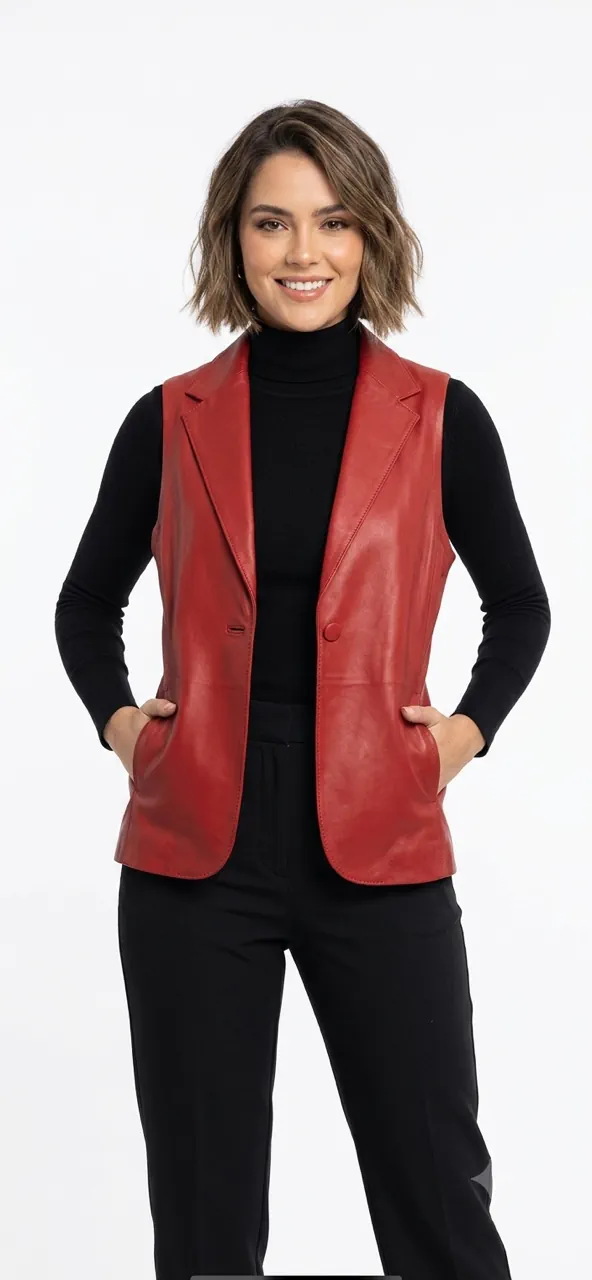 Chaleco Cosima leather · Talle L