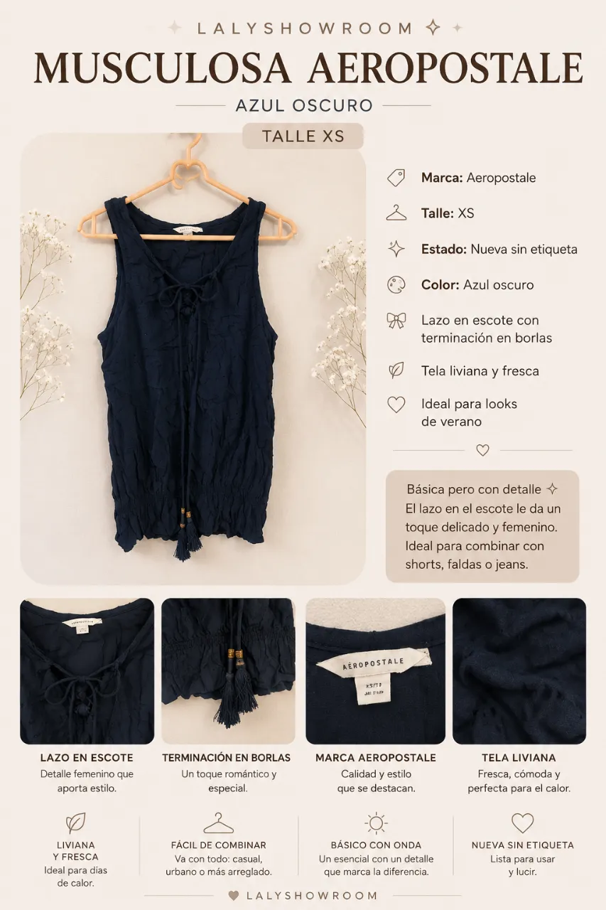 Musculosa Aéropostale · Talle 1