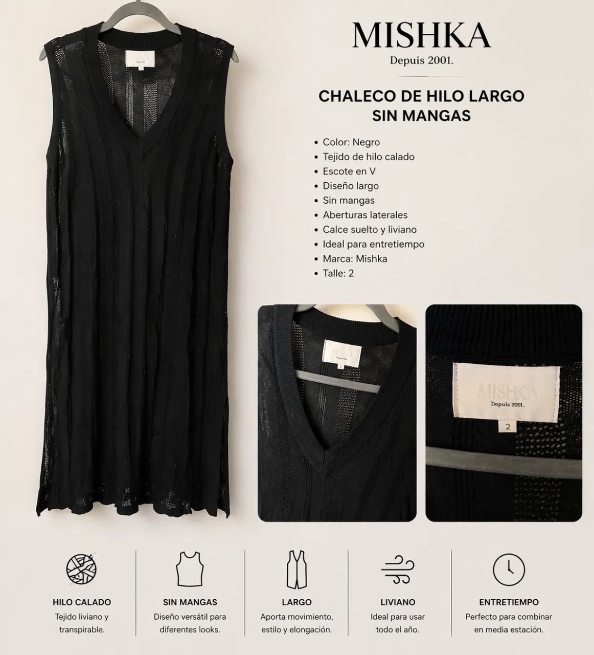 Chaleco Mishka · Talle único