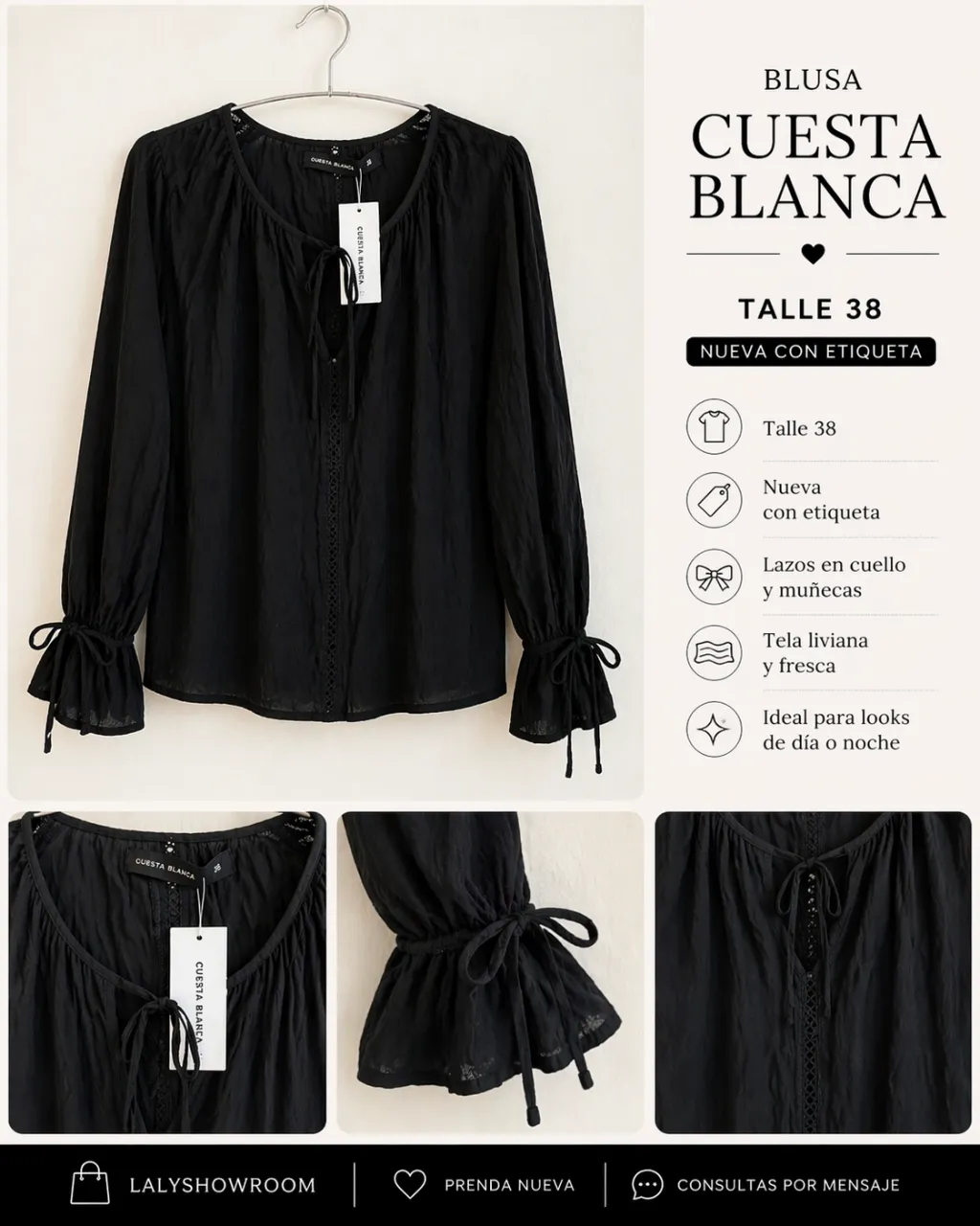 Blusa Cuesta Blanca · Talle S