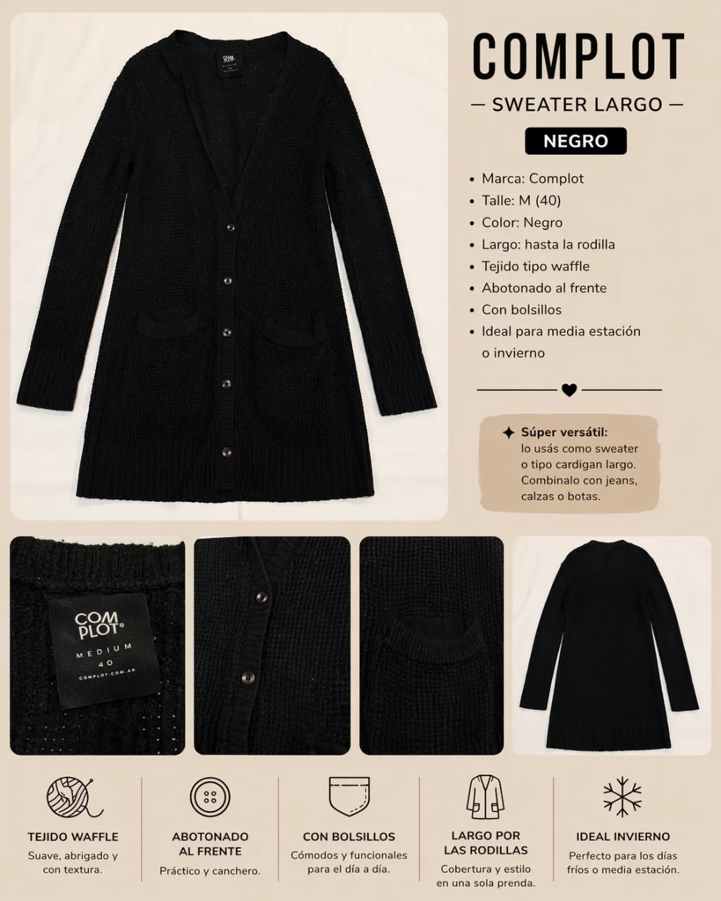 Cardigan Complot - imagen 1