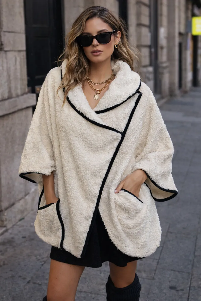 Poncho Feria vintage · Talle único