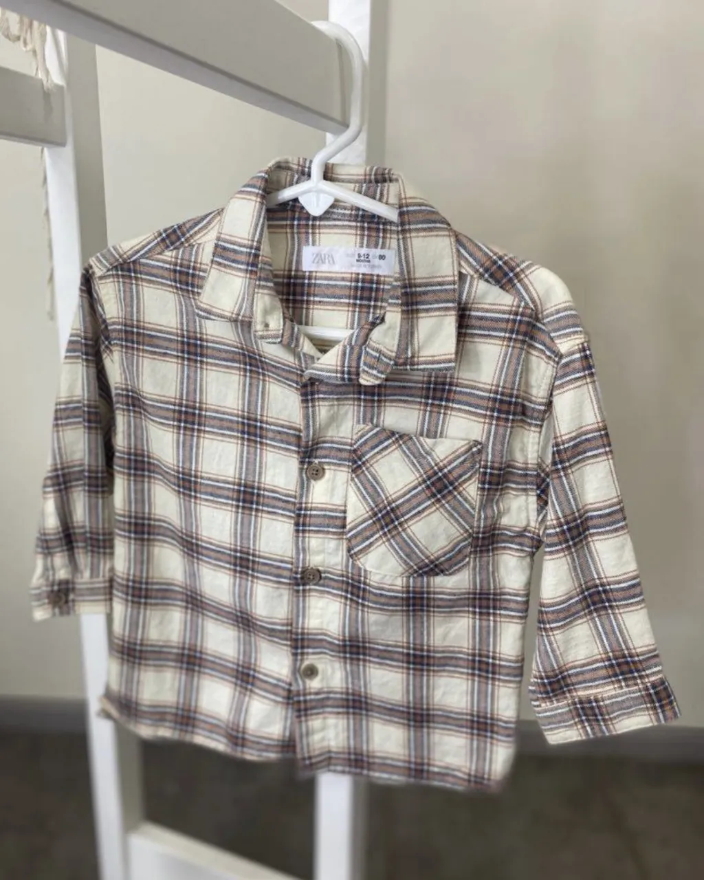 Camisa manga larga Zara · Talle 9-12 meses