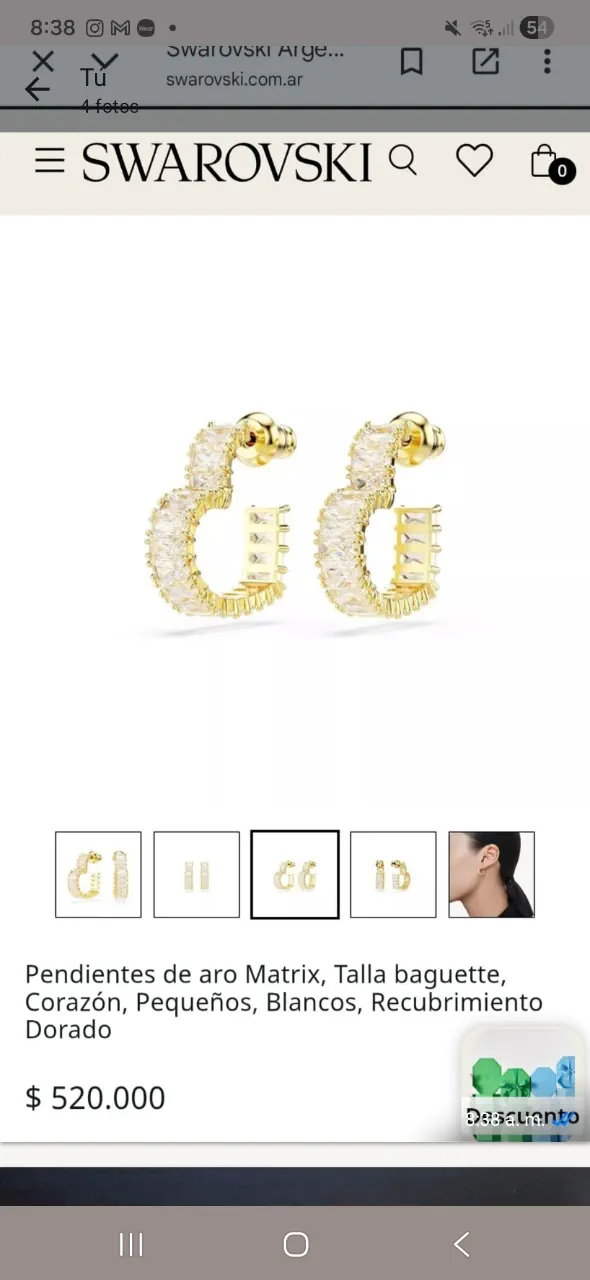 Aros Swarovski - imagen 1