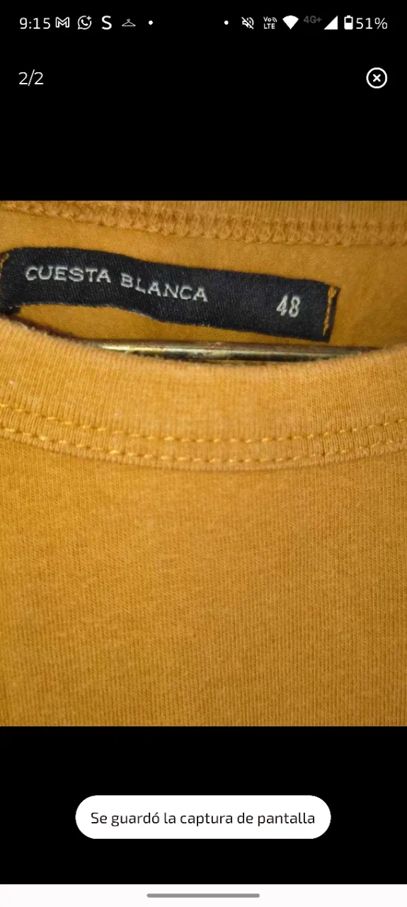 Cuesta Blanca · Talle XL