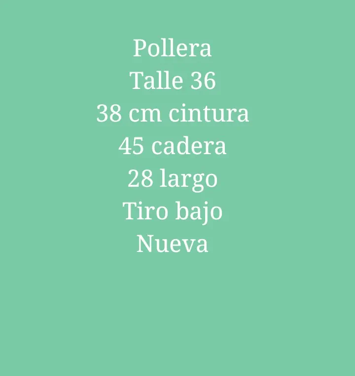 Otra · Talle MEX/ARG 36