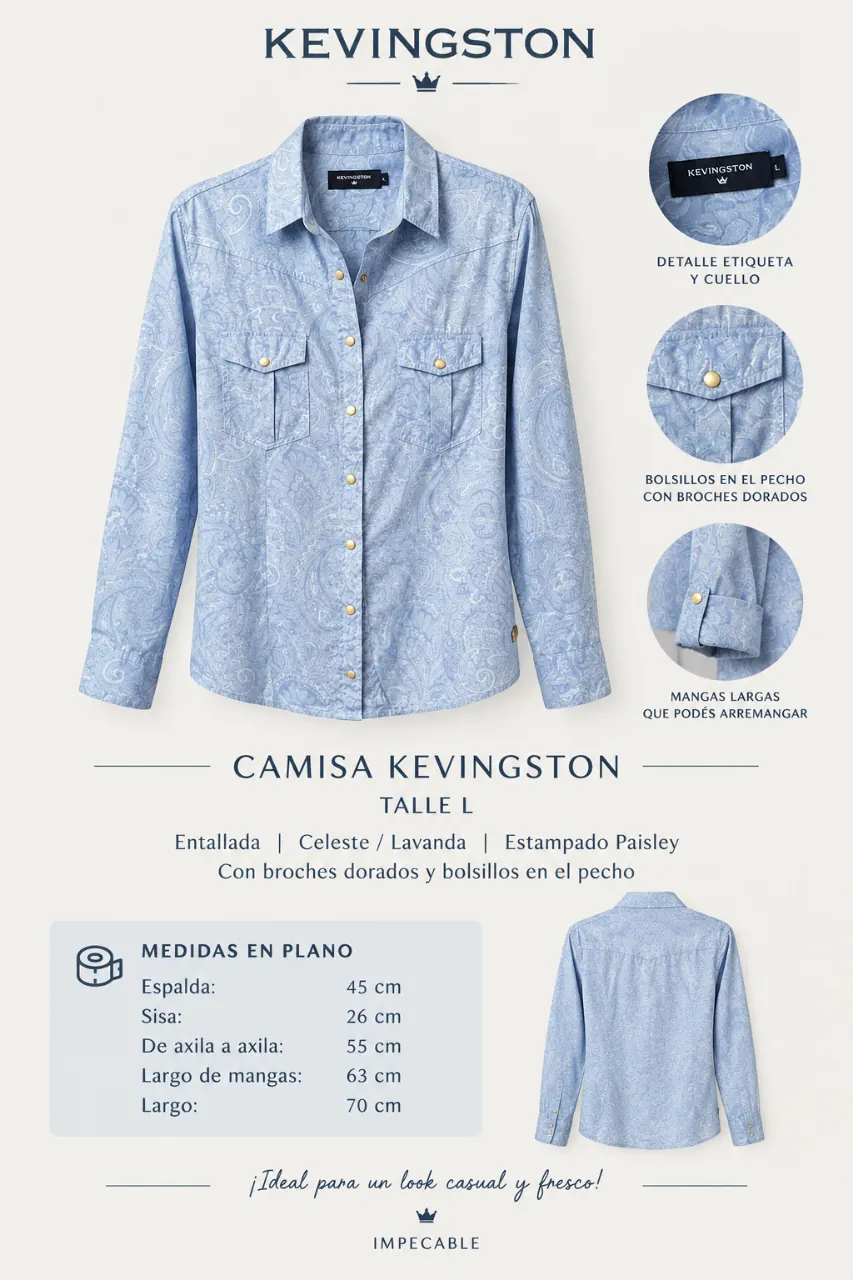 Camisa Kevingston · Talle L