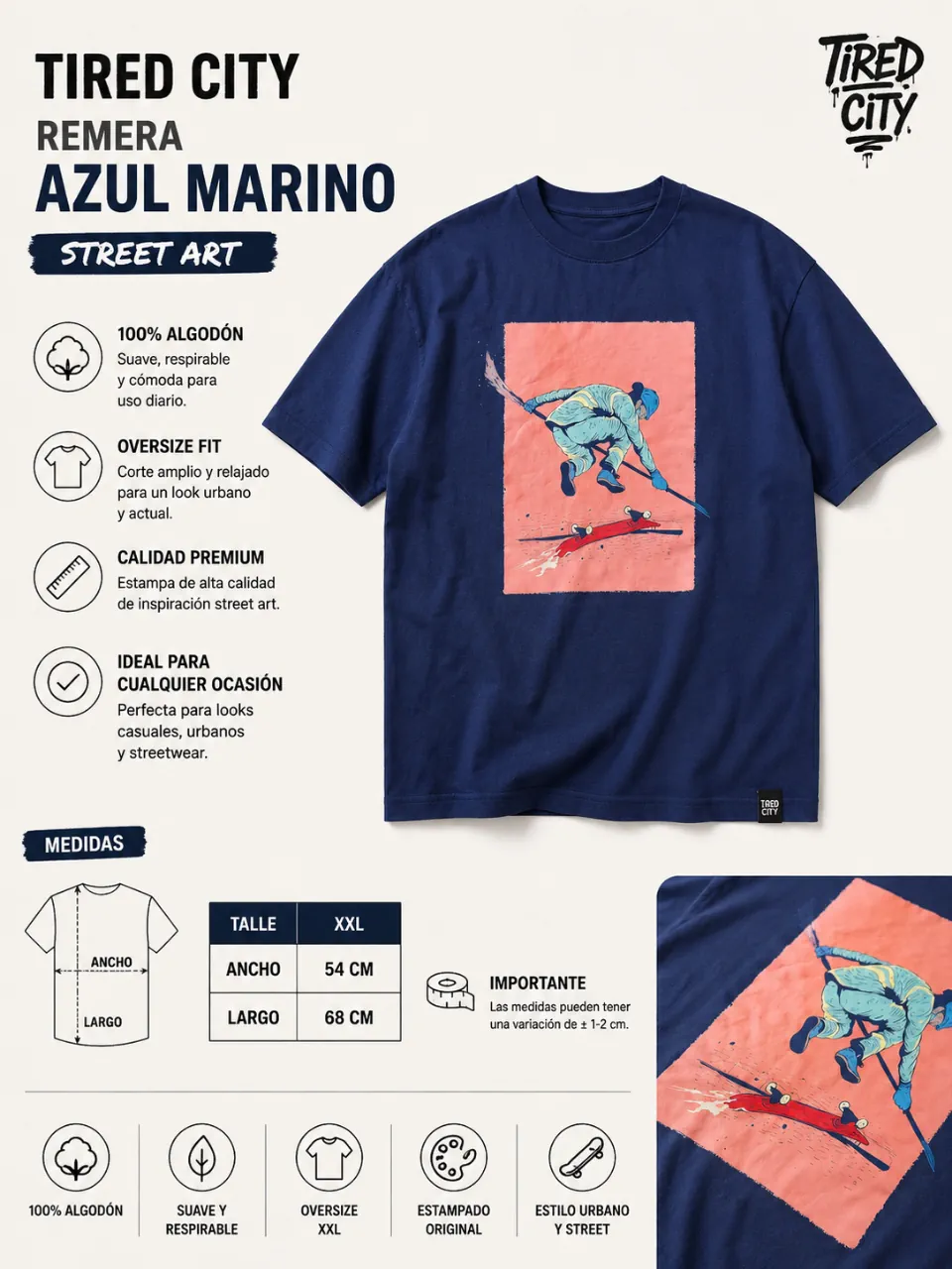 Remera Tired city - imagen 1