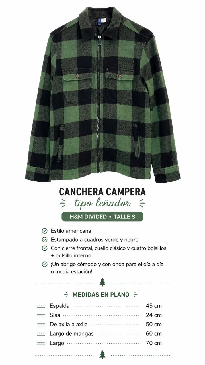 Campera H&M · Talle S