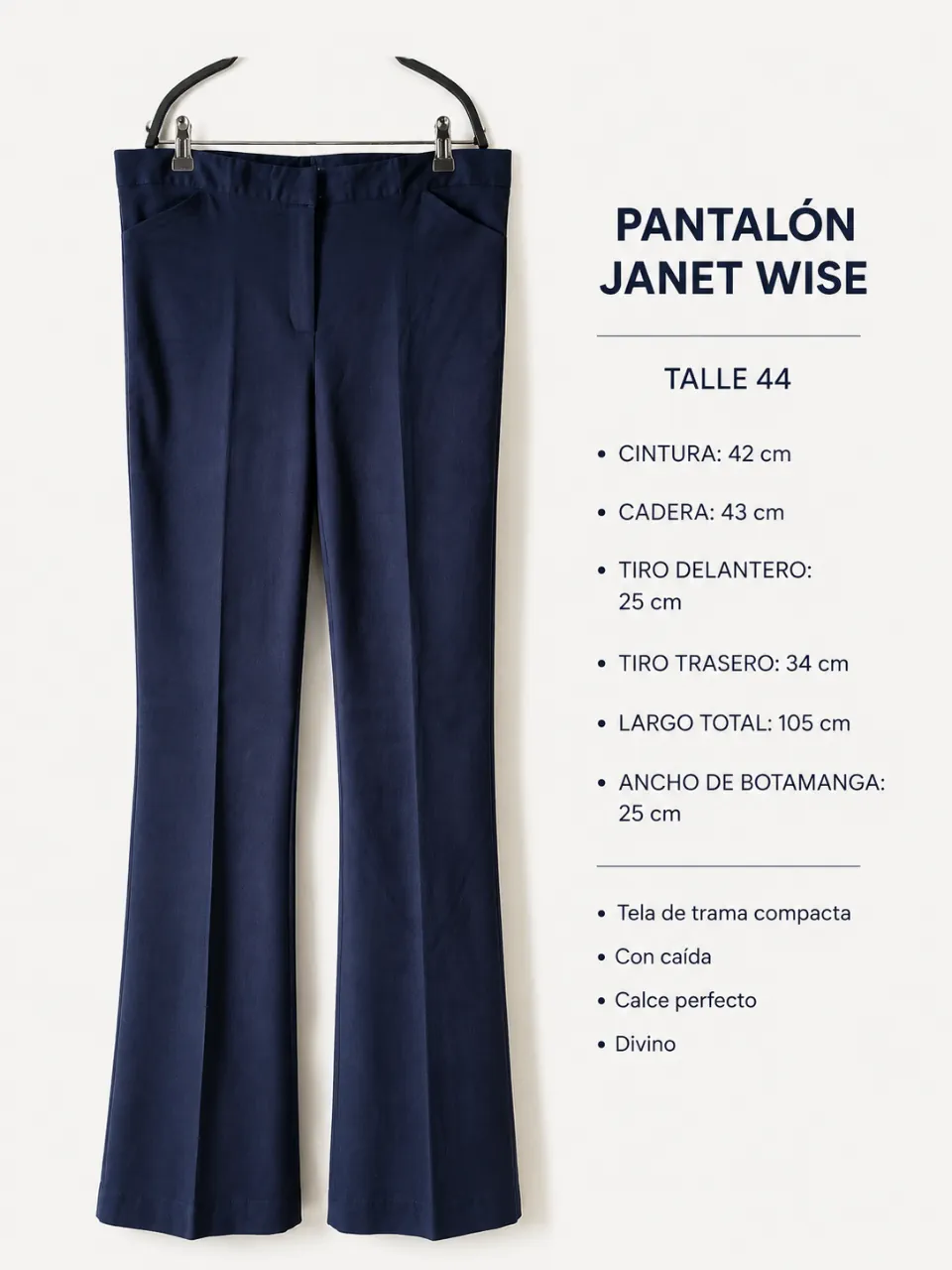 Pantalón Janet Wise · Talle MEX/ARG 44