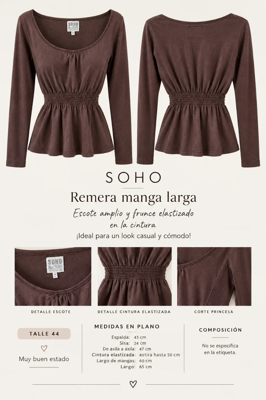 Remera Soho · Talle L