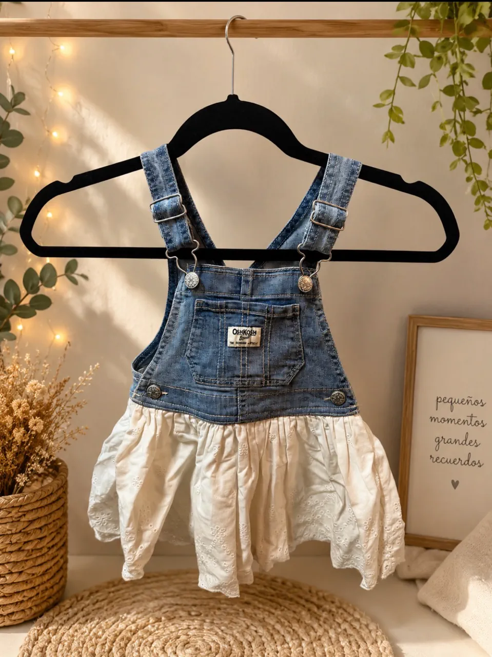 Vestido corto Oshkosh · Talle 18–24 meses / 86 cm