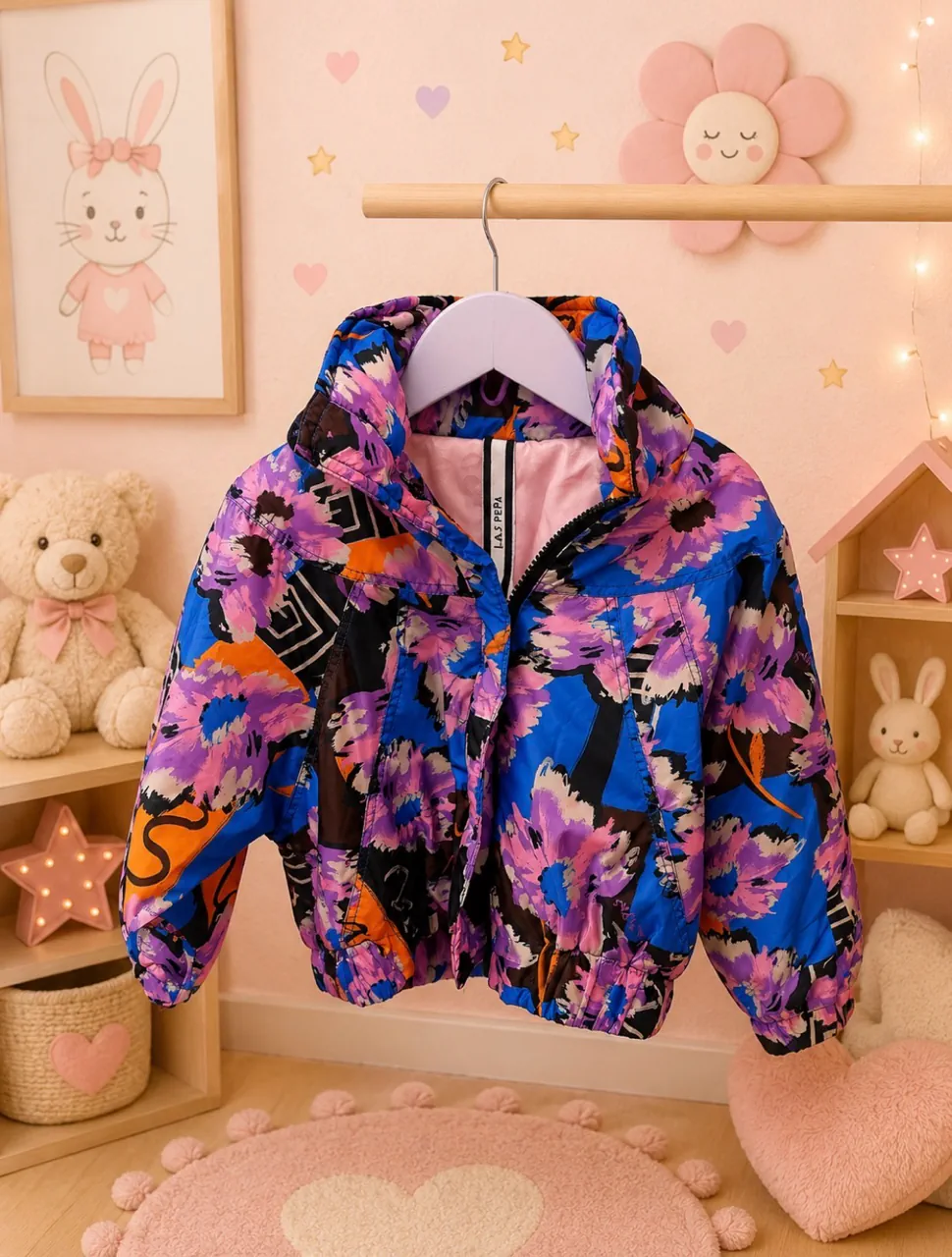 Campera bomber Las Pepas · Talle 18–24 meses / 86 cm