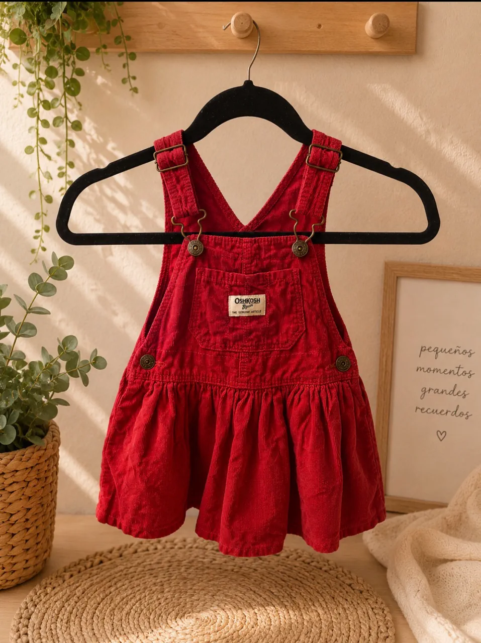 Vestido corto Oshkosh · Talle 18–24 meses / 86 cm