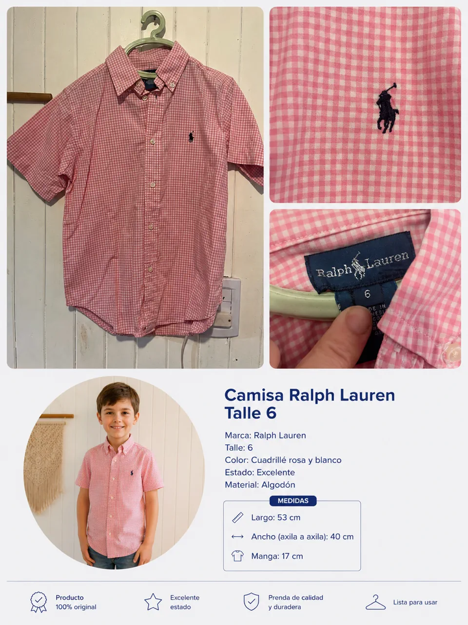 Ralph lauren · Talle 6 años / 116 cm