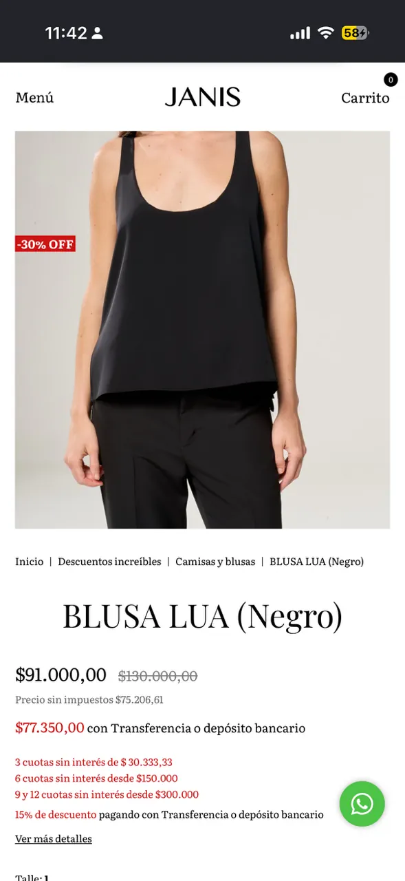 Musculosa Janis - imagen 1