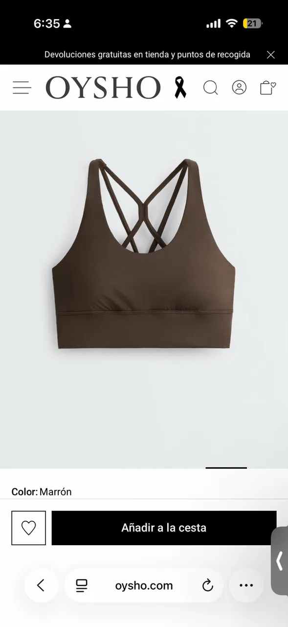 Corpiño deportivo Oysho - imagen 1