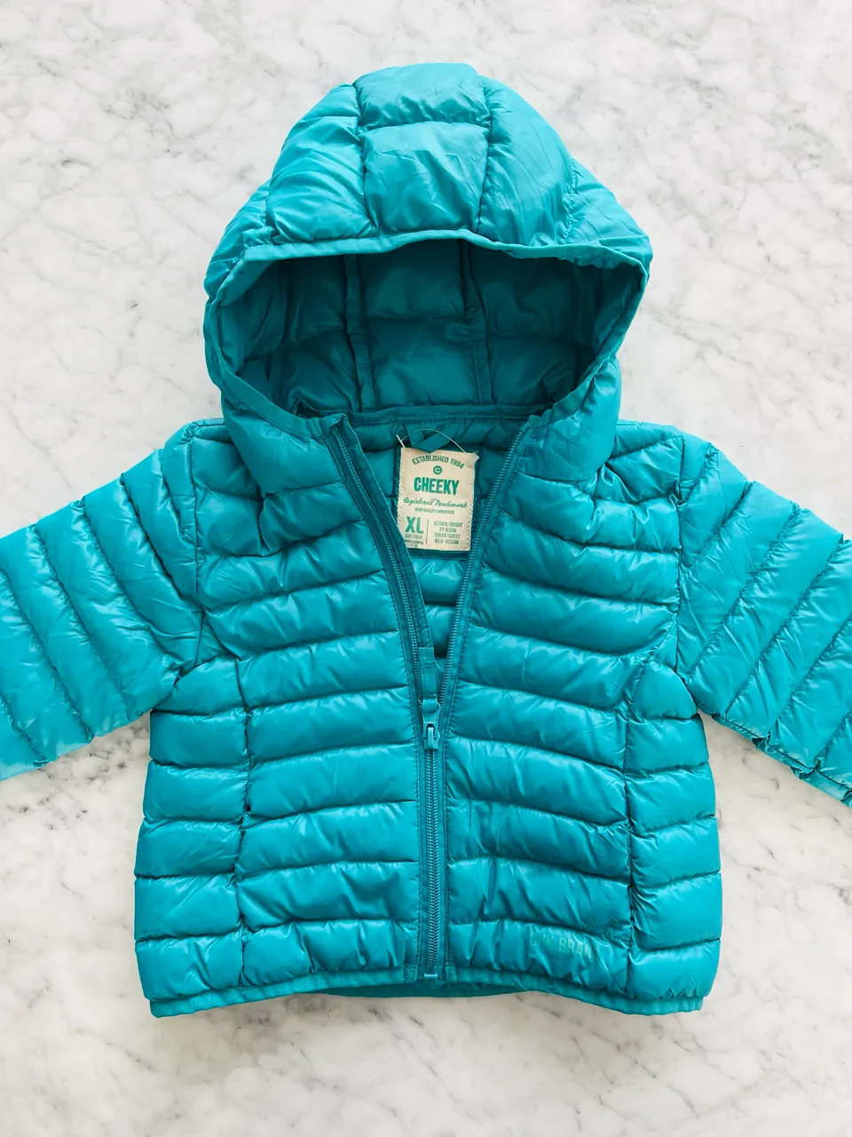 Campera de plumas CHEEKY · Talle 12–18 meses / 80 cm