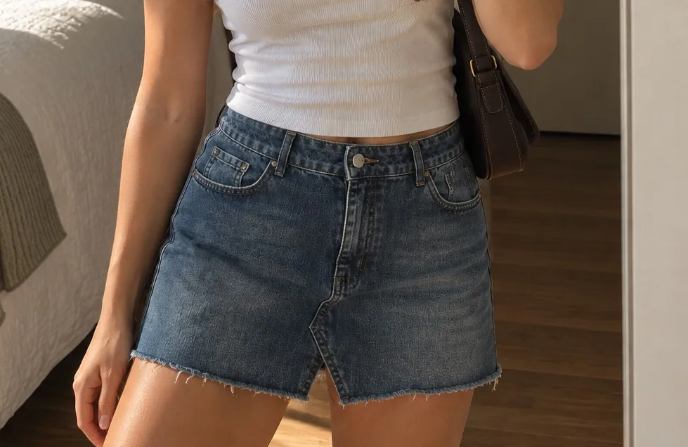 Pollera Wupper jeans · Talle L
