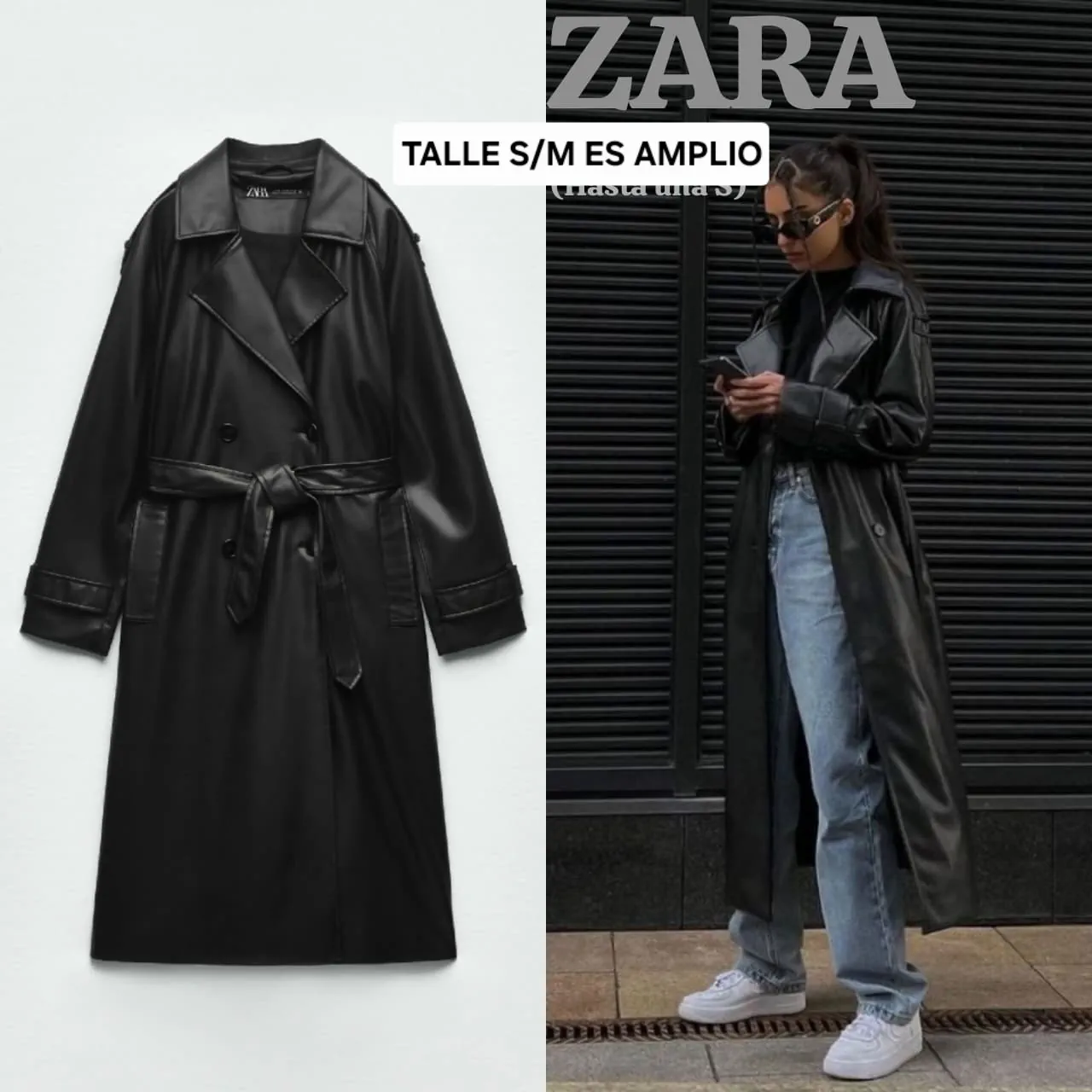 Trench Zara · Talle M