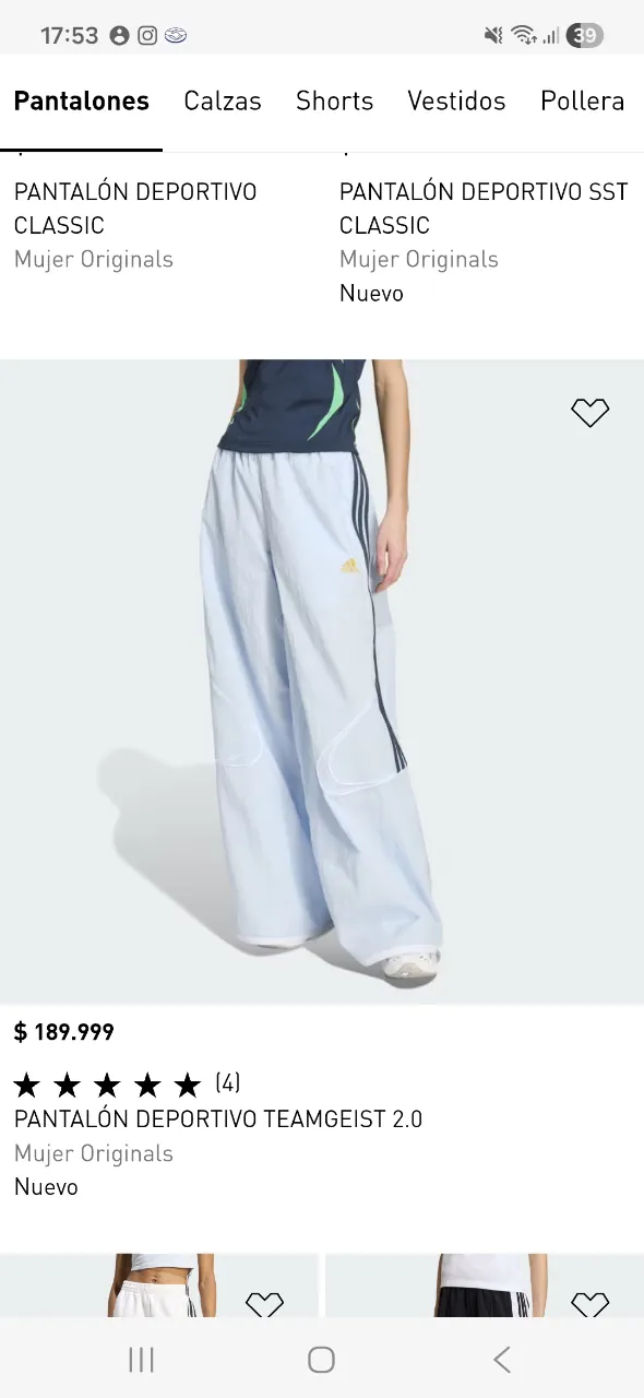 Pantalón adidas · Talle US 28