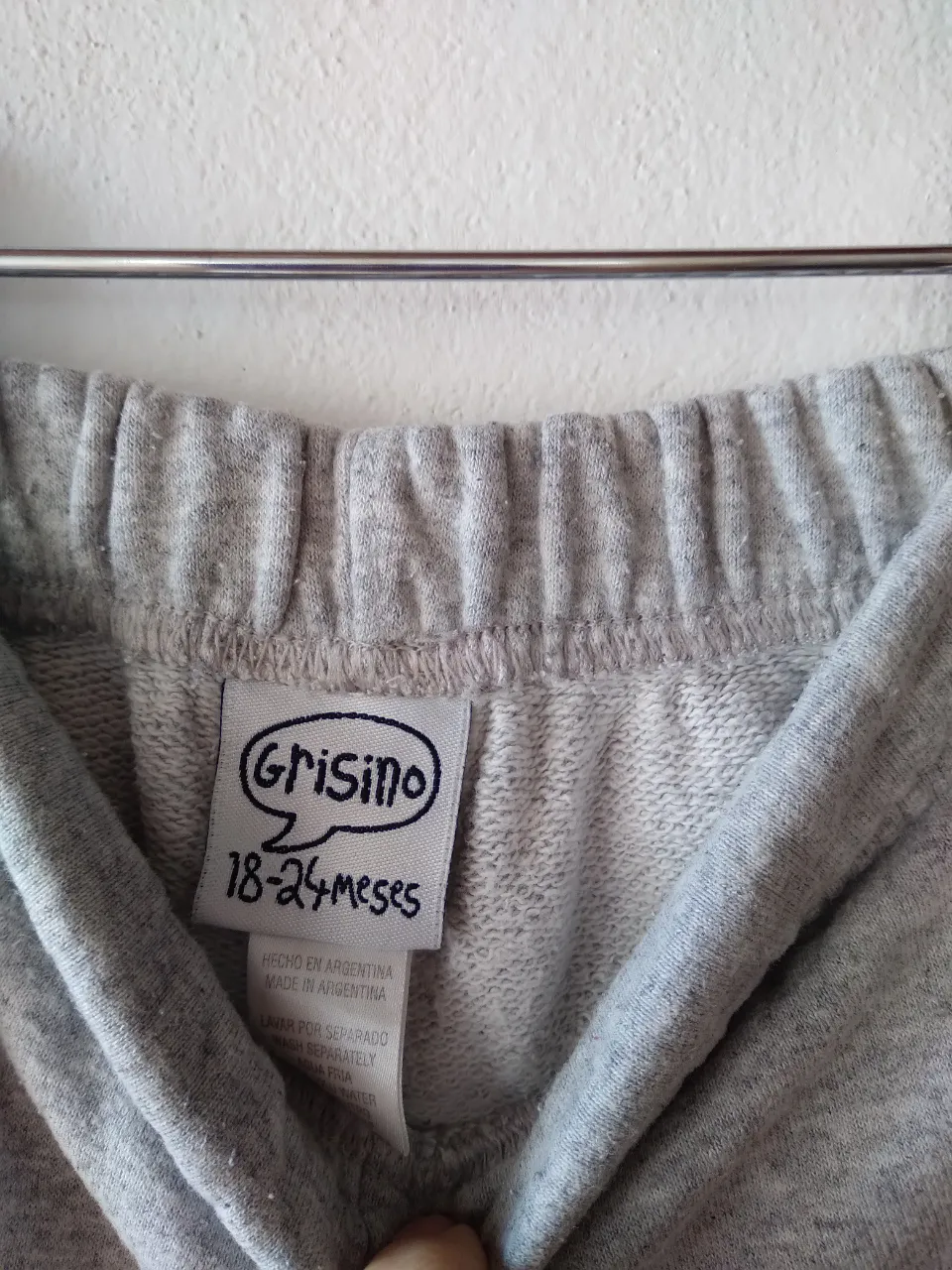 Bermuda Grisino · Talle 18–24 meses / 86 cm