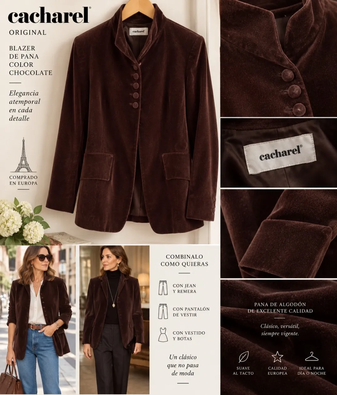 Blazer Cacharel · Talle L