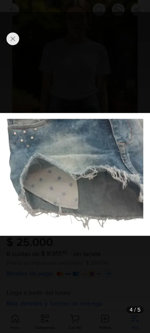 Short Versus jeans - imagen 3