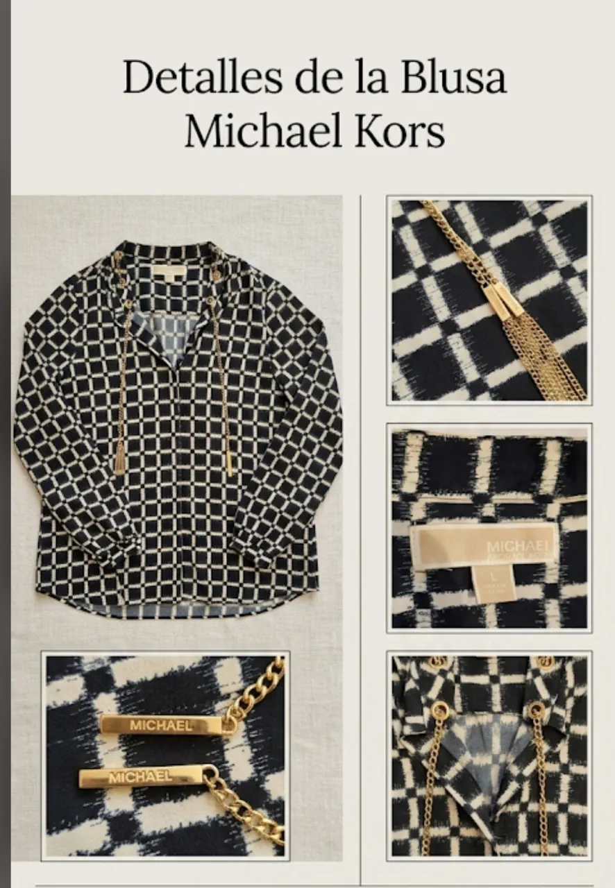Blusa Michael Kors · Talle L