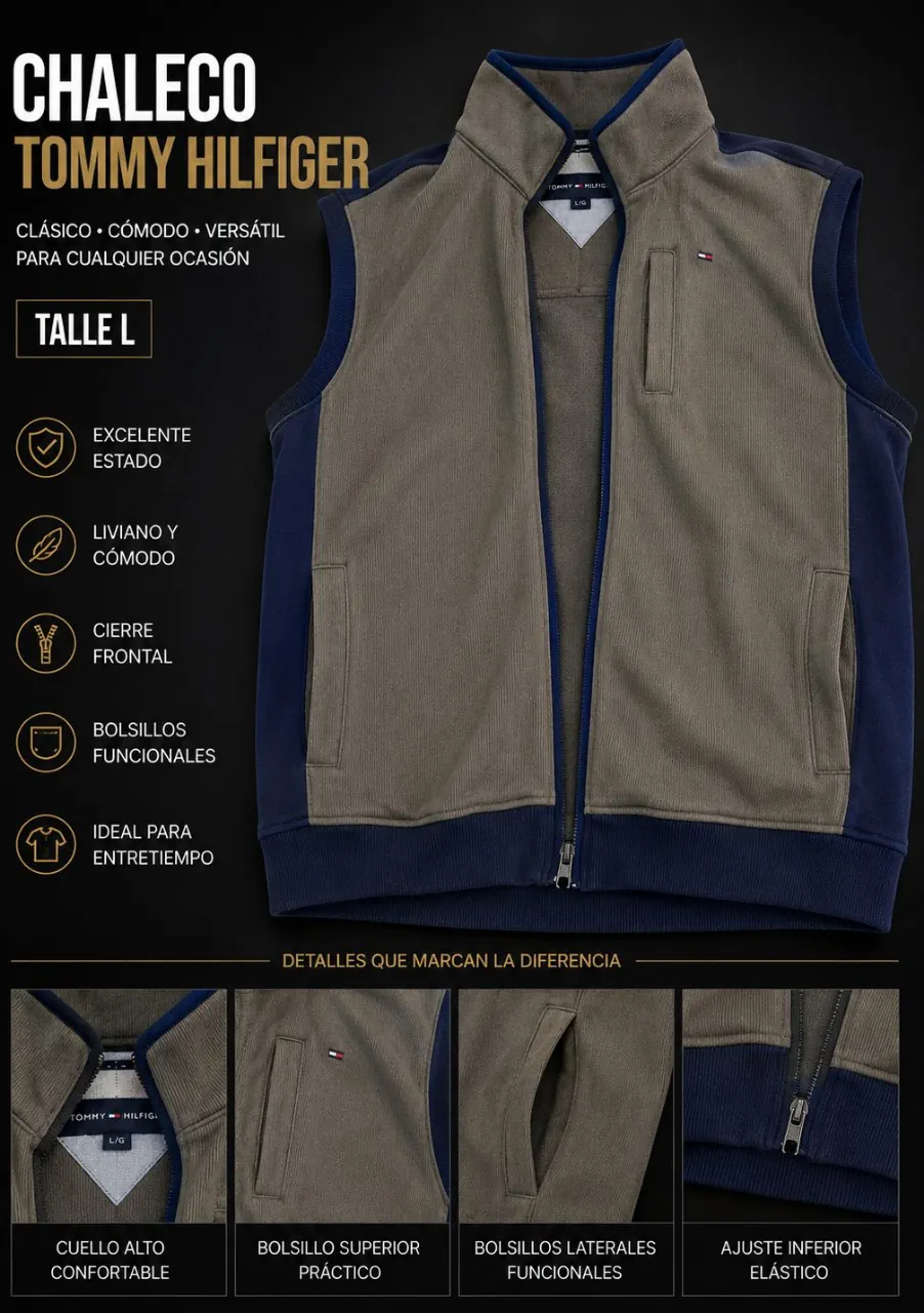 Chaleco Tommy Hilfiger · Talle L