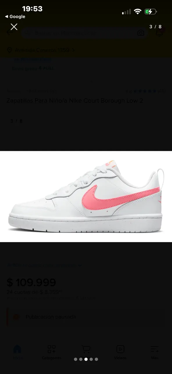 Zapatillas Nike · Talle AR 36