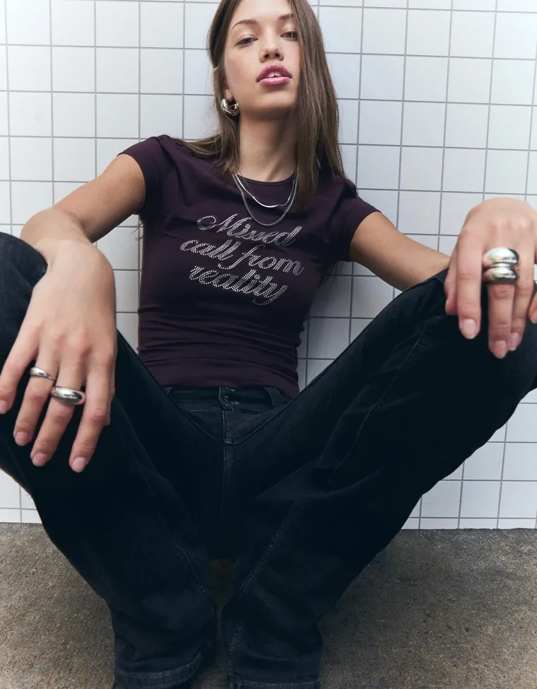 Remera Bershka · Talle M