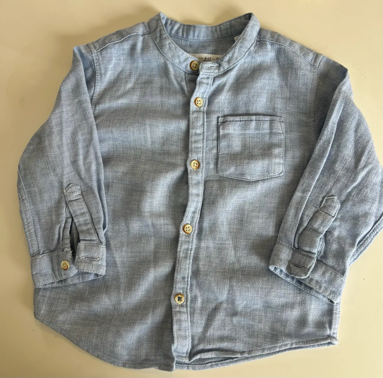 Camisa manga larga Zara · Talle 9-12 meses