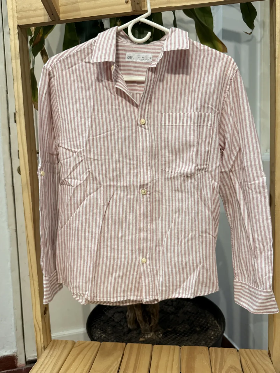 Camisa manga larga Zara · Talle 10 años / 140 cm