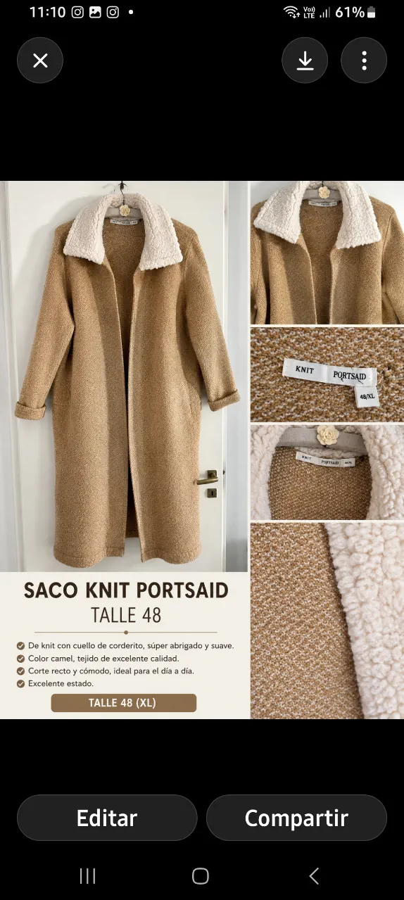 Tapado Portsaid · Talle L