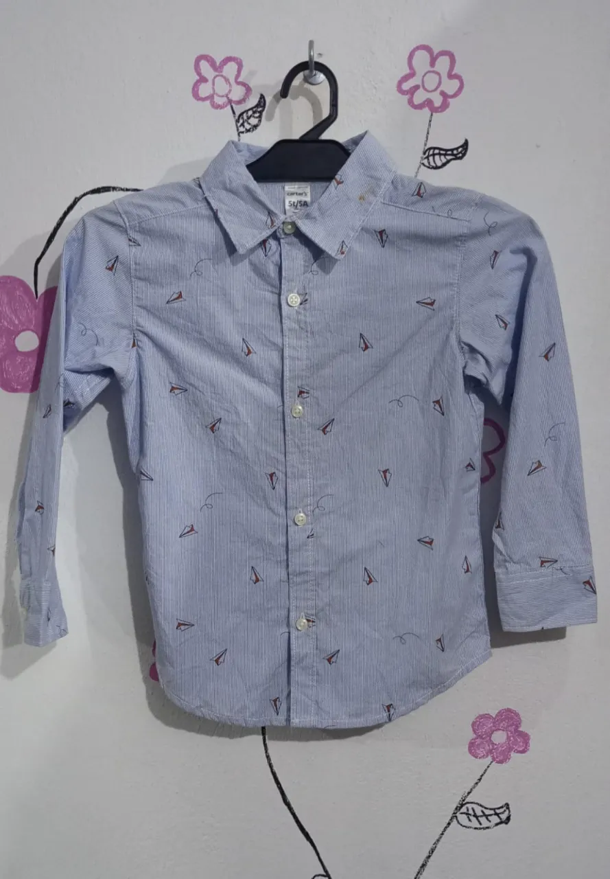 Camisa manga larga Carter's · Talle 5 años / 110 cm