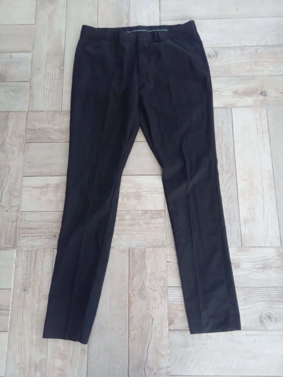 Pantalón Negro a rayas finas - imagen 1