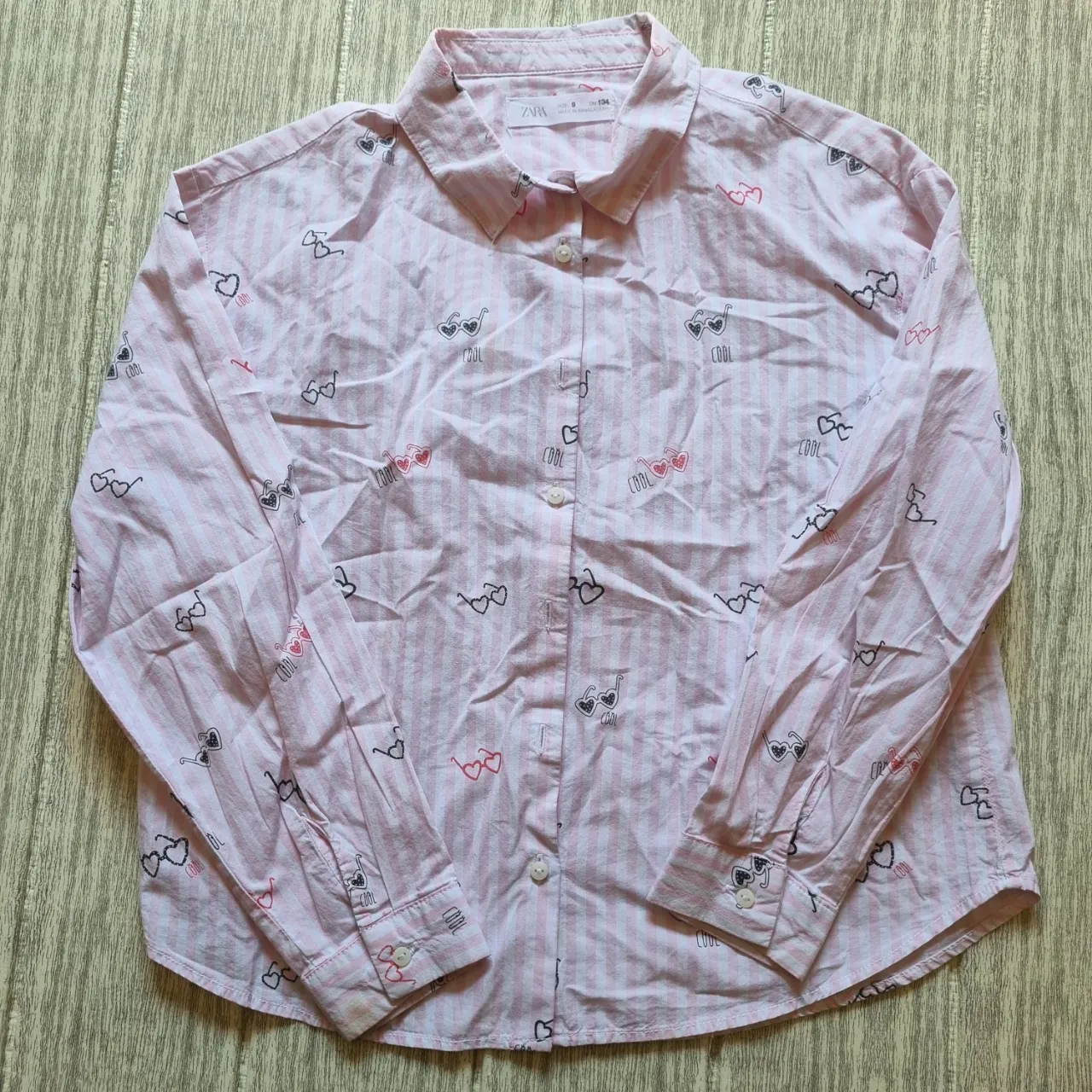 Camisa manga larga Zara · Talle 9 años / 134 cm