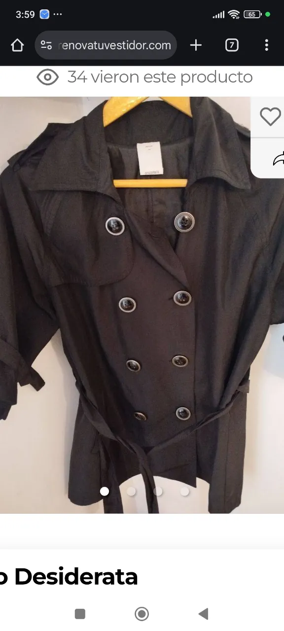 Trench Desiderata · Talle M