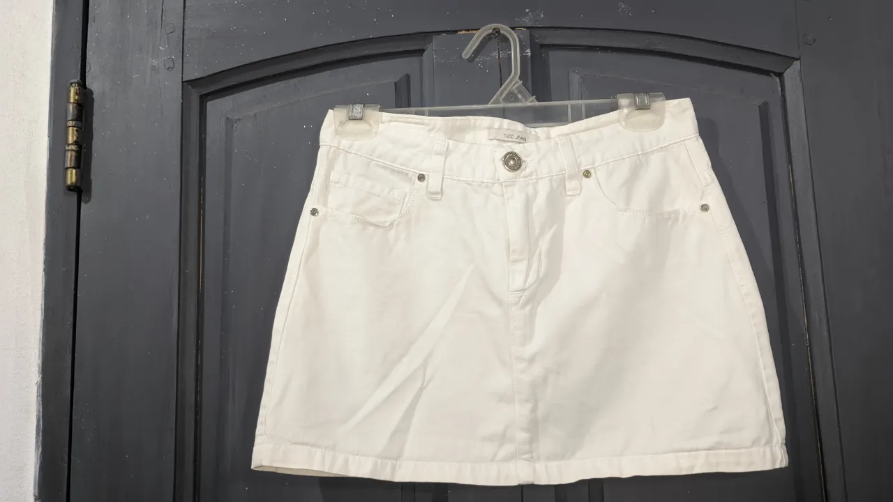 mini blanca de jean