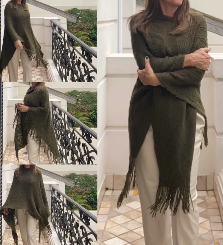 Poncho Ruana poncho importado - imagen 4