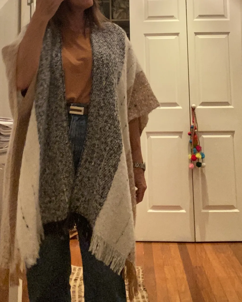 Poncho Pashmina marca importada - imagen 2