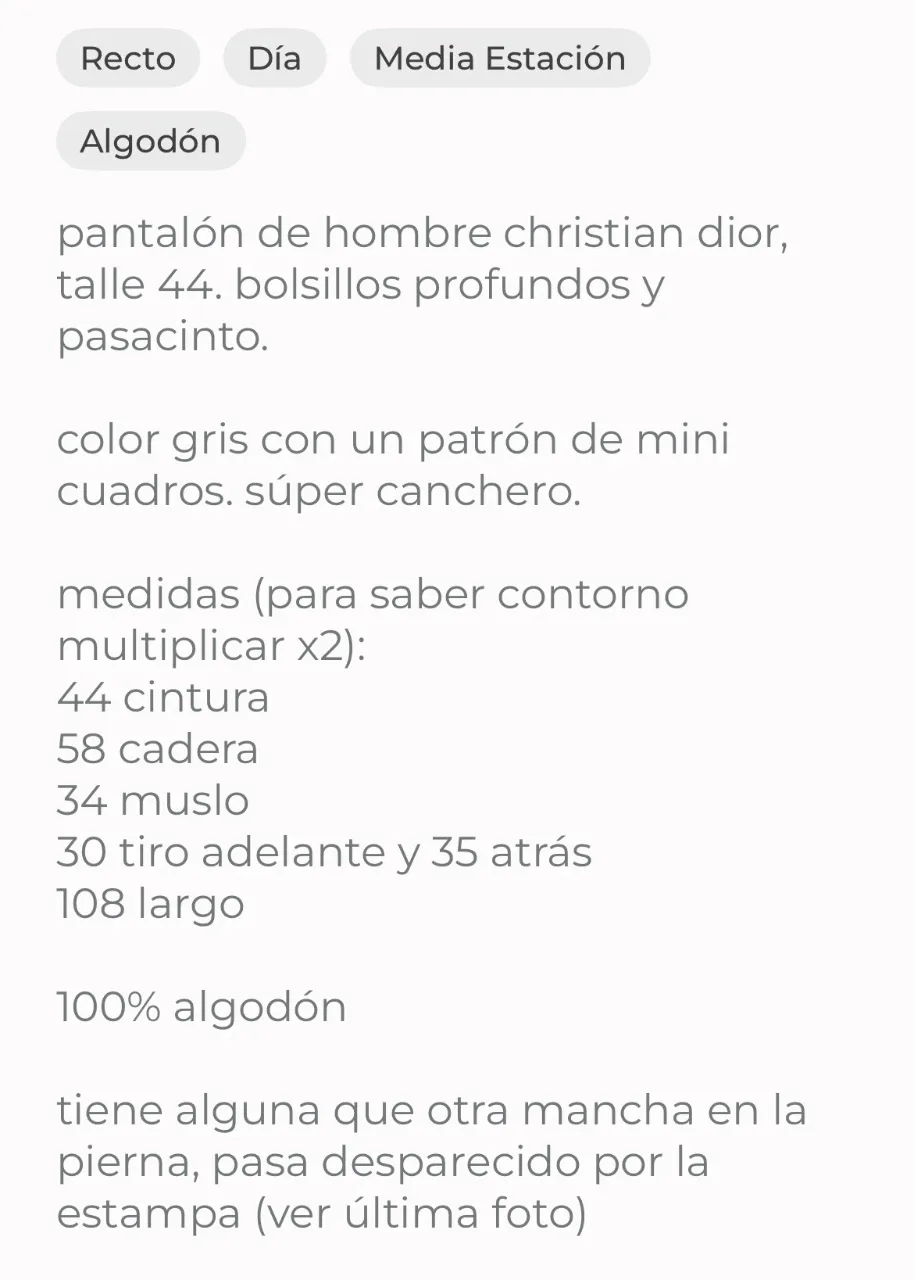 Pantalón Christian Dior miniatura 9