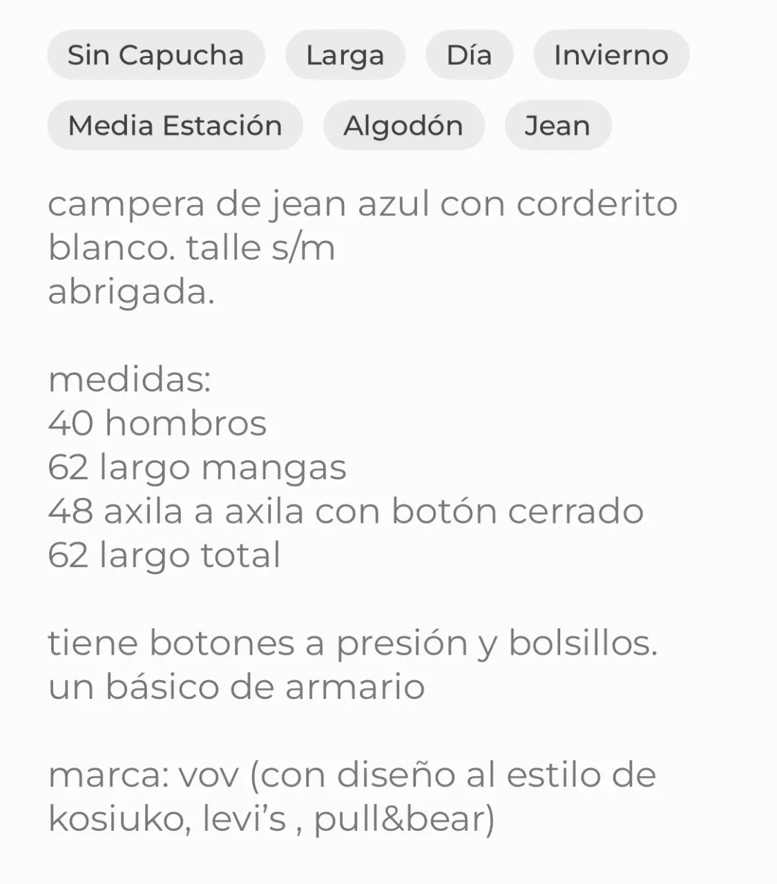 Campera Vov jeans - imagen 7