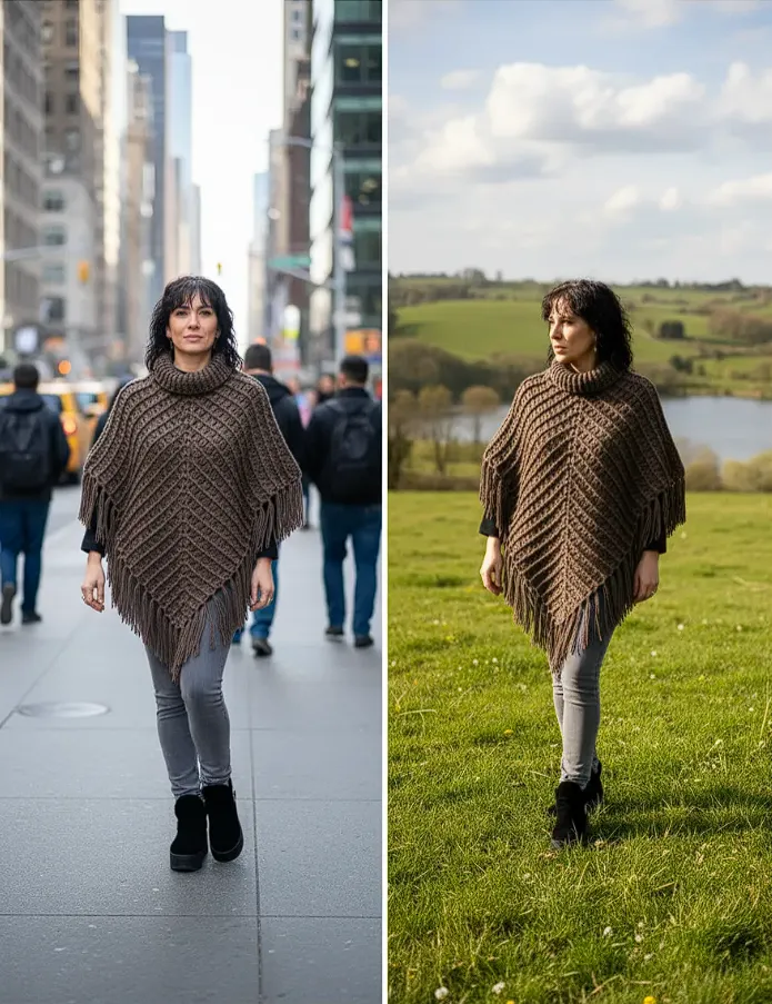 Poncho Nancy tejidos - Vista 3