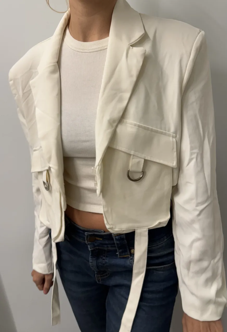 Blazer Top white - Vista 2
