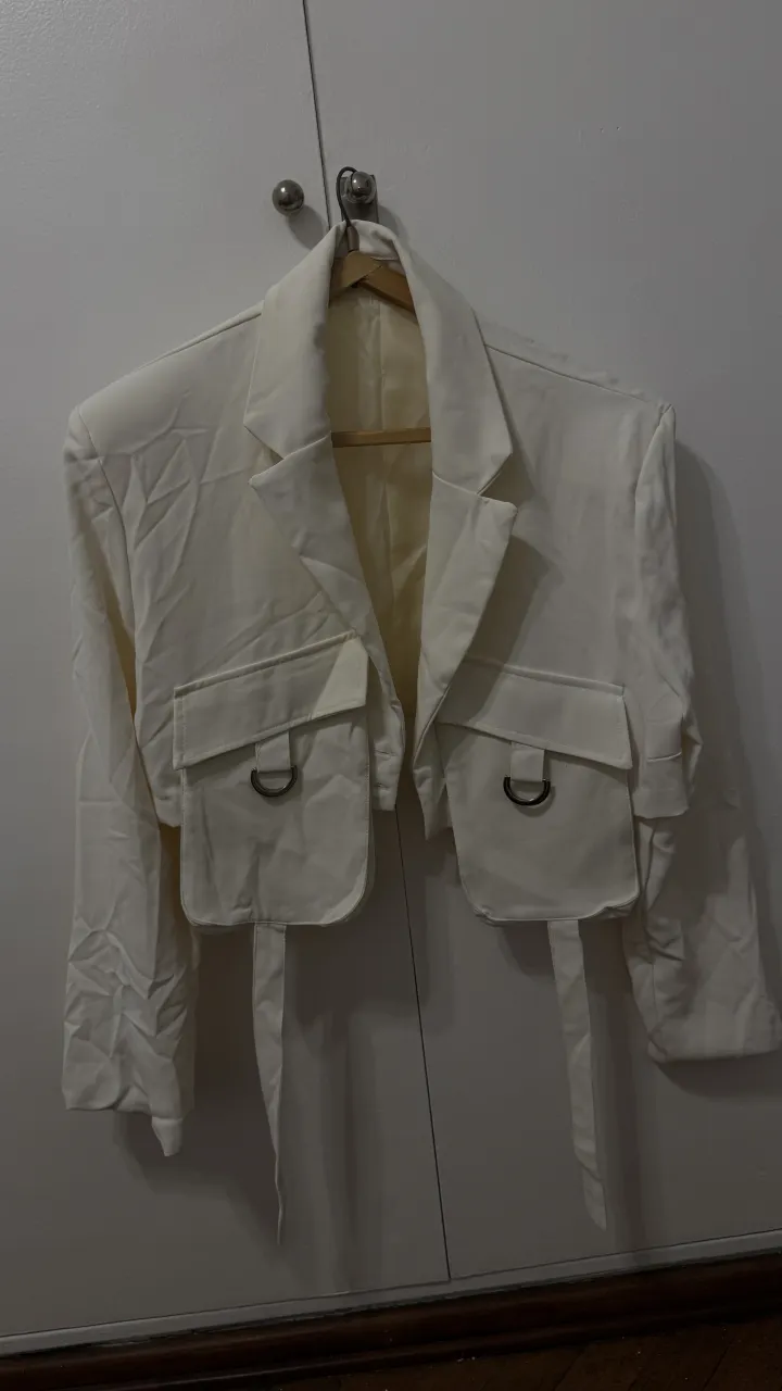 Blazer Top white - Vista 3